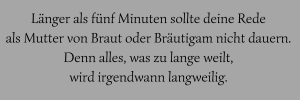 Hochzeitsrede Brautmutter